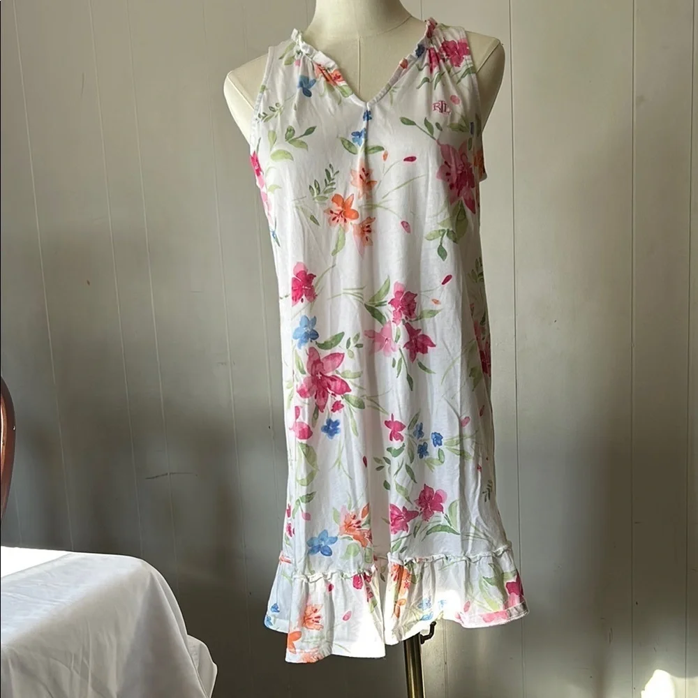 Pink and Blue Ruffled Tiered Halter Sundress